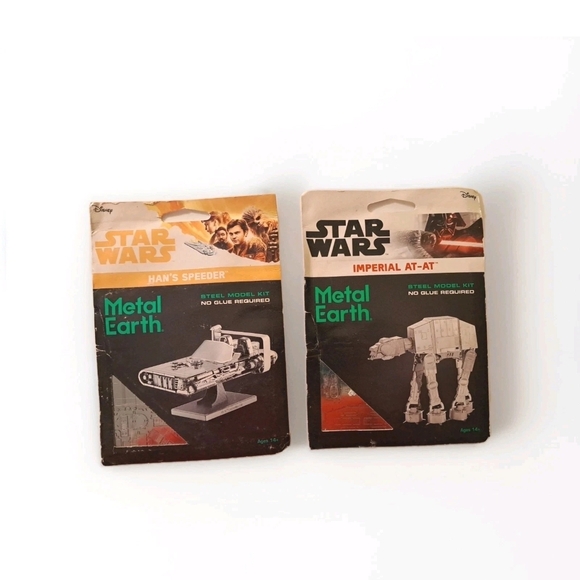 Fascinations Metal Earth Star Wars Imperial AT-AT  Hans Speeder Model Kit 5-Cb37 - Picture 2 of 3